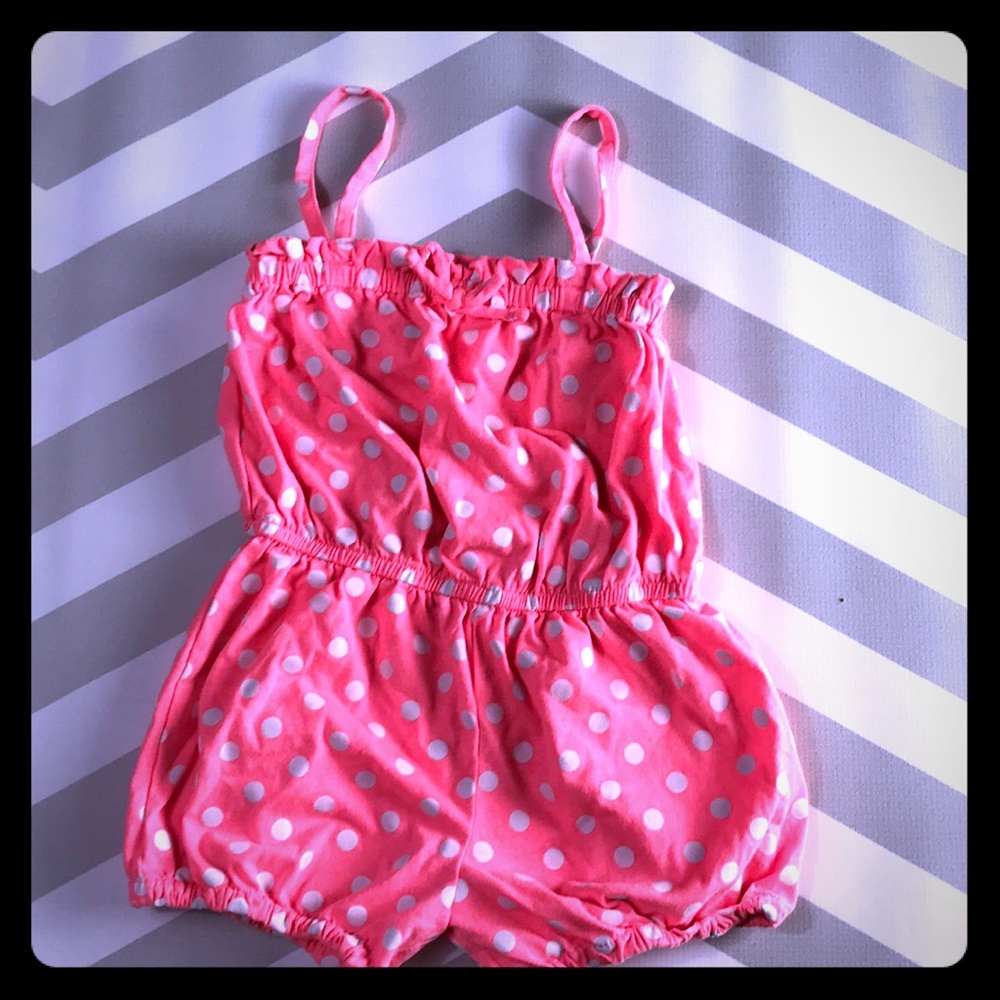 BabyGap Sz 5t pink polkadot bubble romper